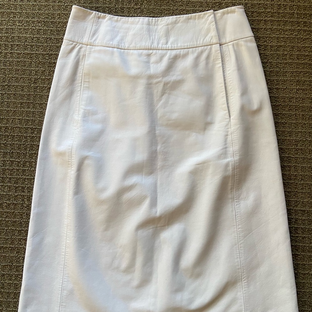 Donna Karan leather skirt.